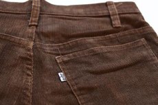 画像2: 80s USA製 Levi'sリーバイス 519 コーデュロイパンツ 茶 w31 L32 (2)