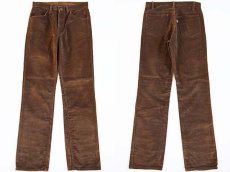 画像1: 80s USA製 Levi'sリーバイス 519 コーデュロイパンツ 茶 w31 L32 (1)