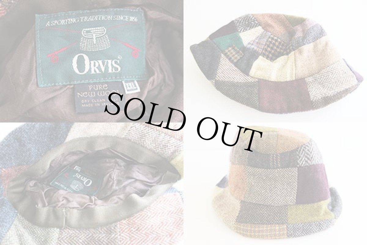 画像3: 90s アイルランド製 ORVISオービス パッチワーク ツイード ウールハット XXL (3)