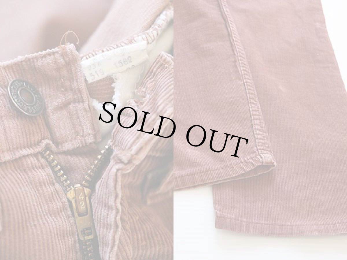 画像3: 80s Levi'sリーバイス 519 コーデュロイパンツ 赤茶 w30 L30 (3)