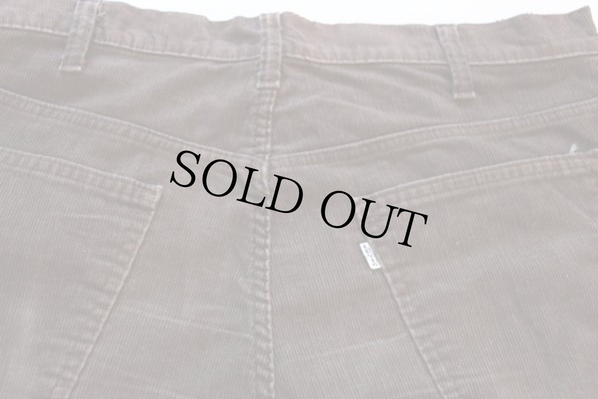 画像2: 80s Levi'sリーバイス 519 コーデュロイパンツ 焦げ茶 w36 L34 (2)