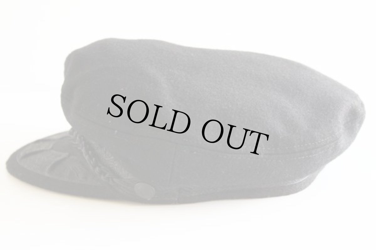 画像2: ビンテージ ギリシャ製 フィッシャーマンキャップ 黒 56 (2)