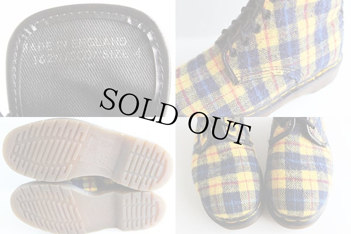 画像3: 英国製 DR.MARTENSドクターマーチン ウール 8ホールブーツ チェック UK4 (3)