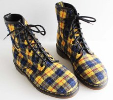 画像1: 英国製 DR.MARTENSドクターマーチン ウール 8ホールブーツ チェック UK4 (1)