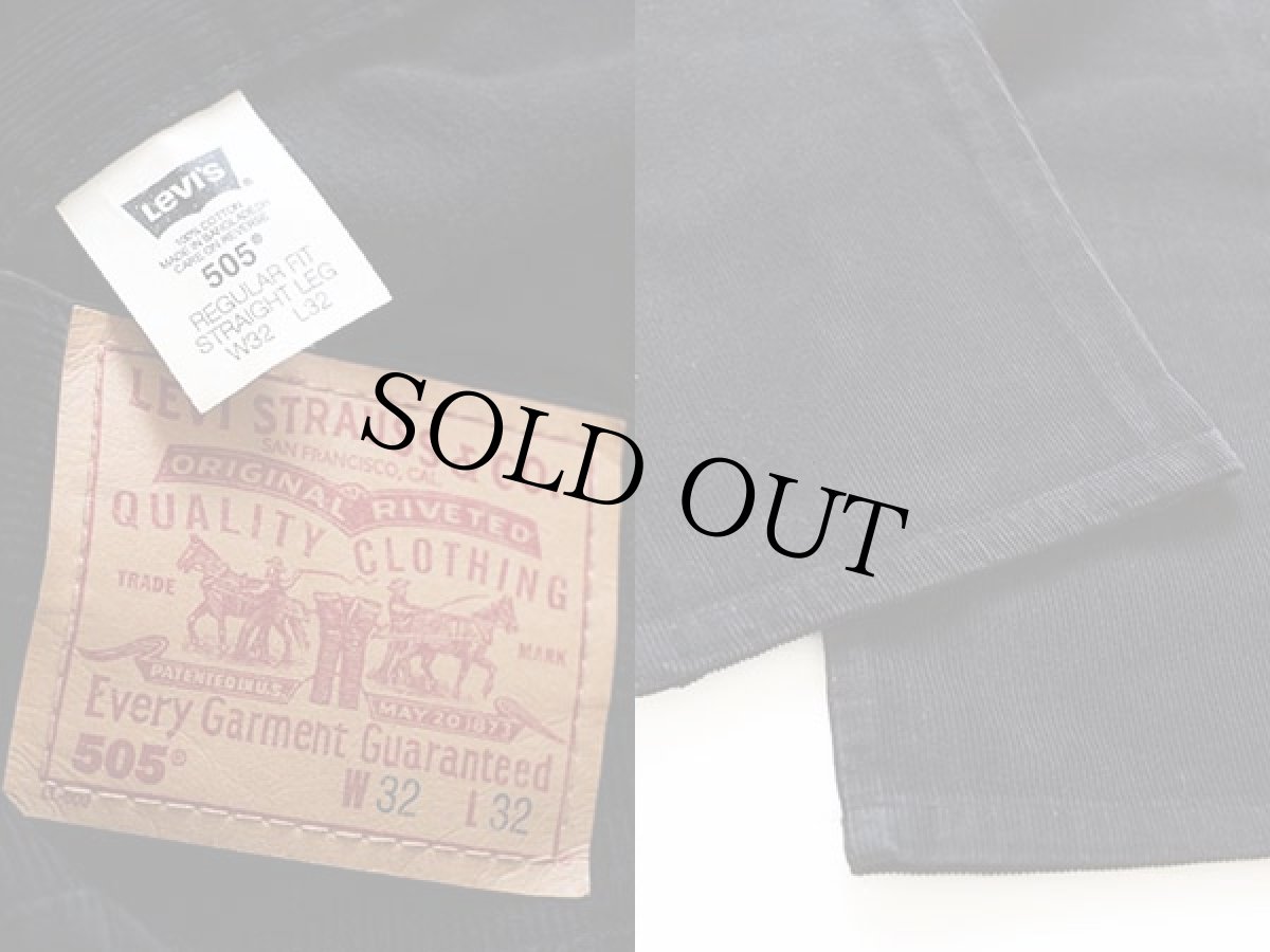 画像3: 90s Levi'sリーバイス 505 コーデュロイパンツ 黒 w32 L32 (3)