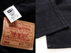 画像3: 90s Levi'sリーバイス 505 コーデュロイパンツ 黒 w32 L32 (3)