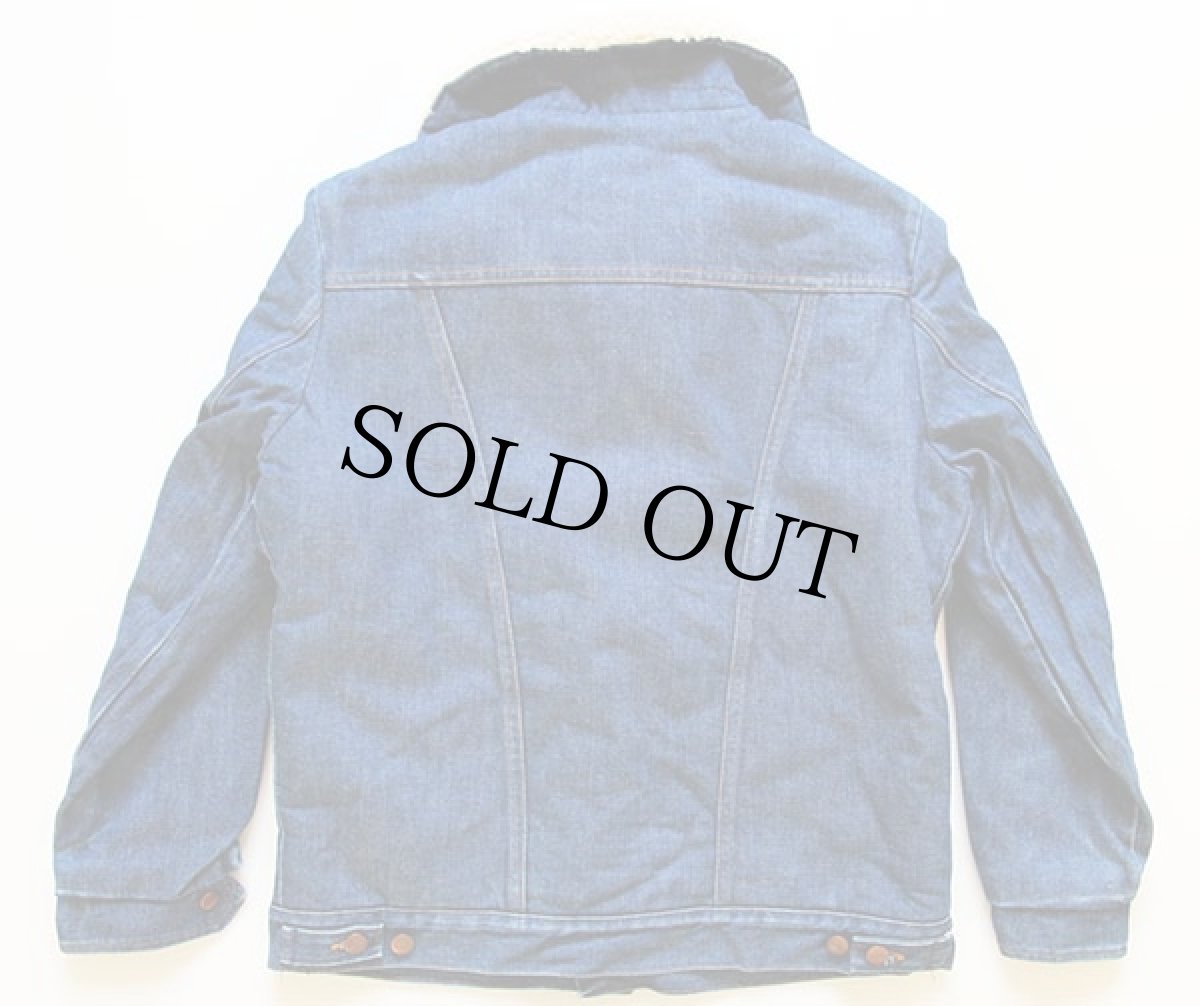 画像2: 80s USA製 Wranglerラングラー ボアライナー デニム ランチコート M (2)