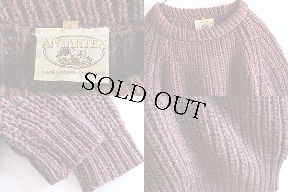 画像3: 英国製 ANTARTEX ローゲージ ウールニット セーター S★クジラ (3)