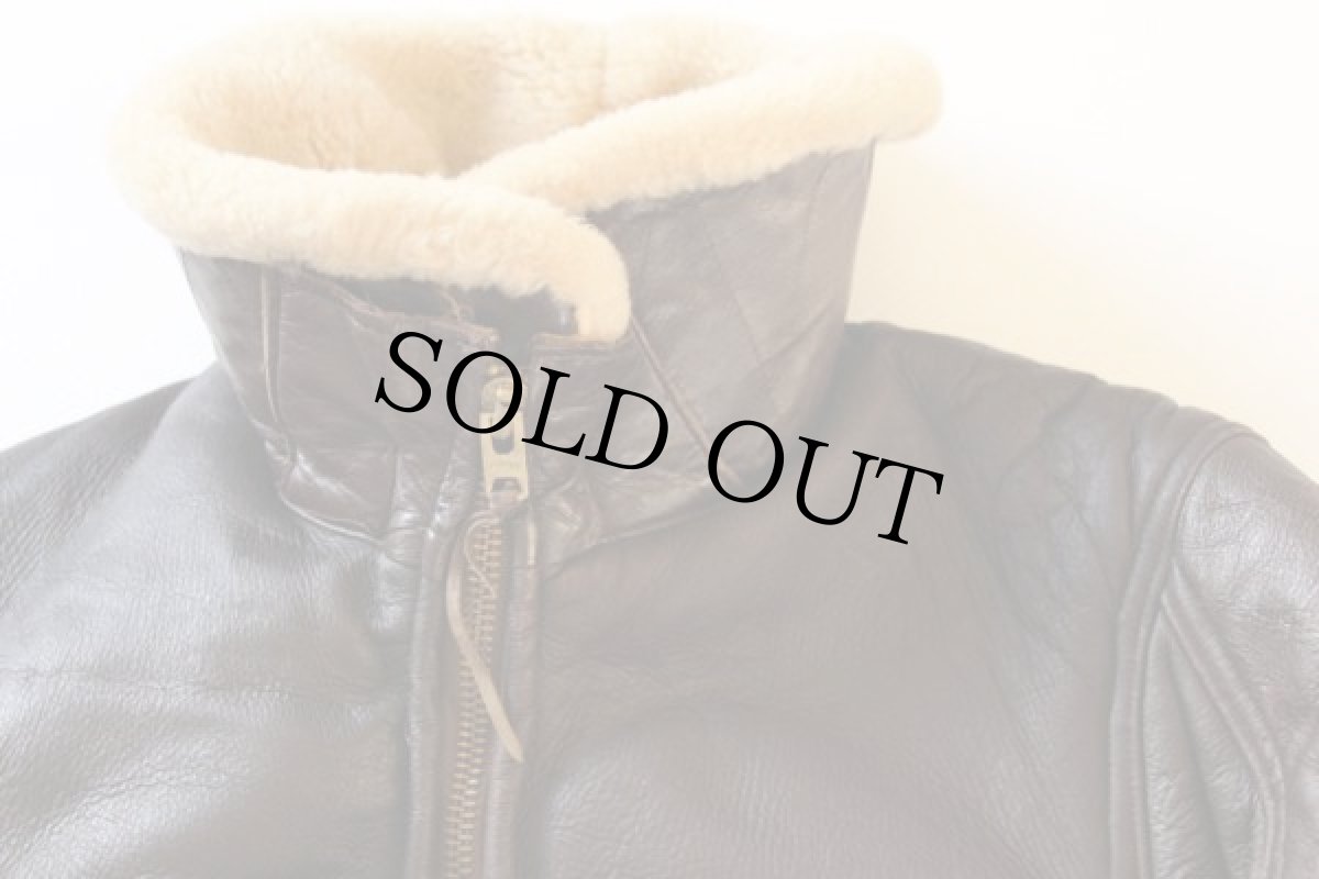 画像3: WILLIS AND GEIGER M445 ムートン フライトジャケット焦げ茶42 (3)