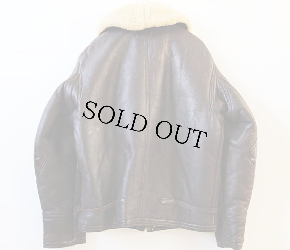 画像2: WILLIS AND GEIGER M445 ムートン フライトジャケット焦げ茶42 (2)