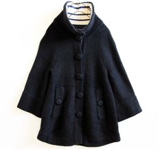 画像1: MARC JACOBS タートルネック カシミヤ ニットジャケット 黒 XS (1)