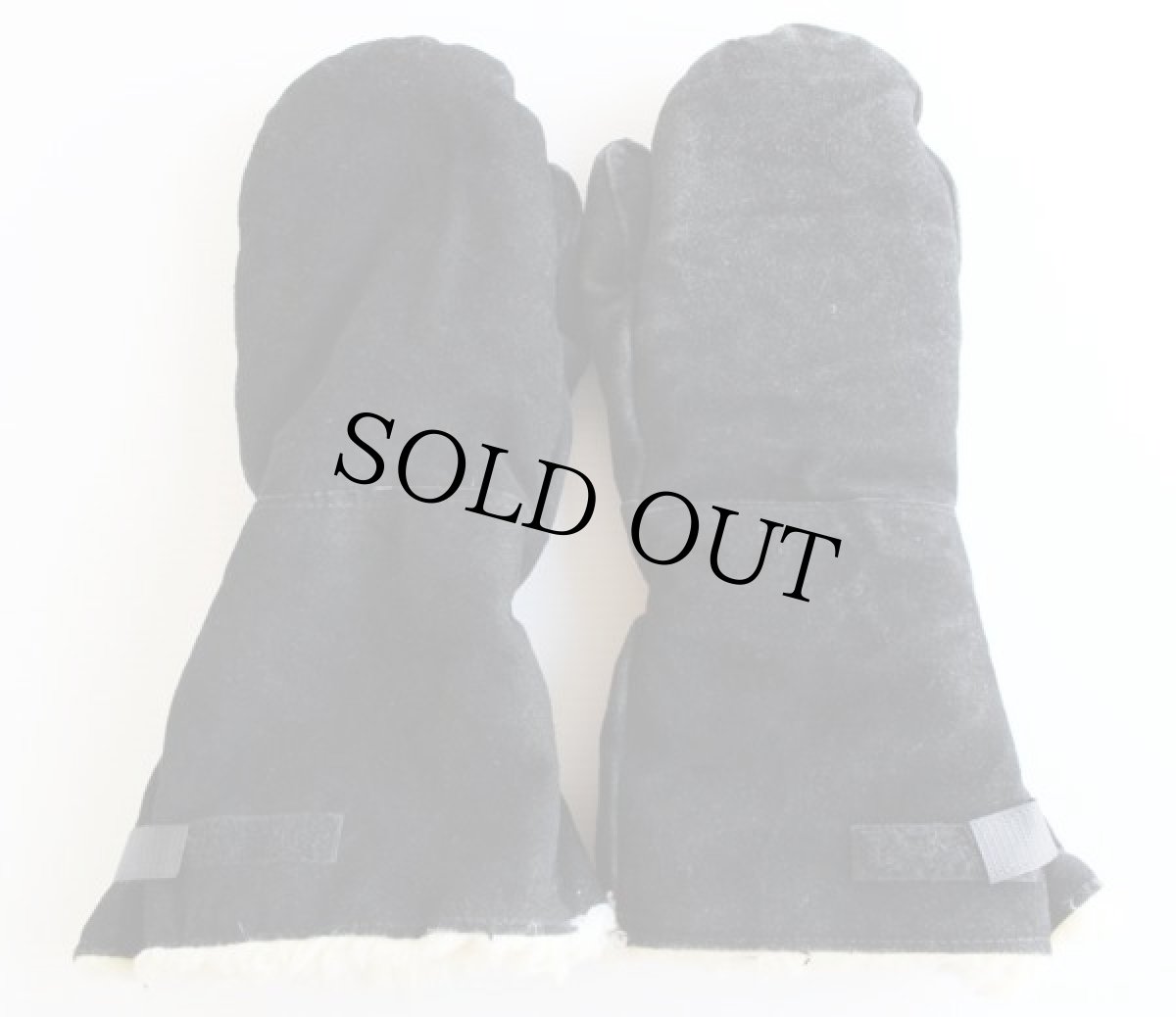 画像2: カナダ製 GOODWEAR 裏ボア スエードレザー ミトン グローブ ロング 黒 L★手袋 (2)