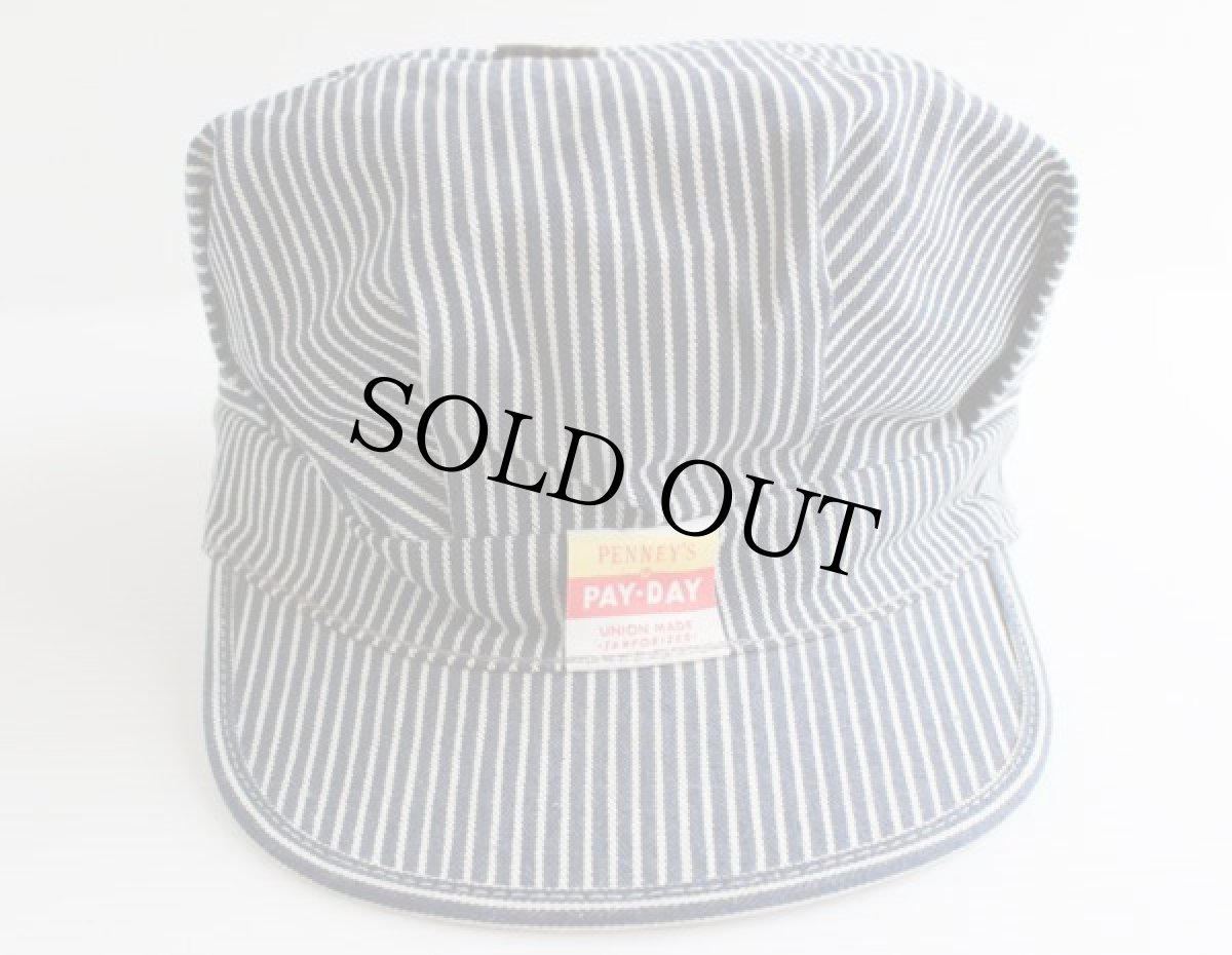 画像2: デッドストック★50s USA製 PENNEY'S PAYDAY ヒッコリー ワークキャップ 7 (2)