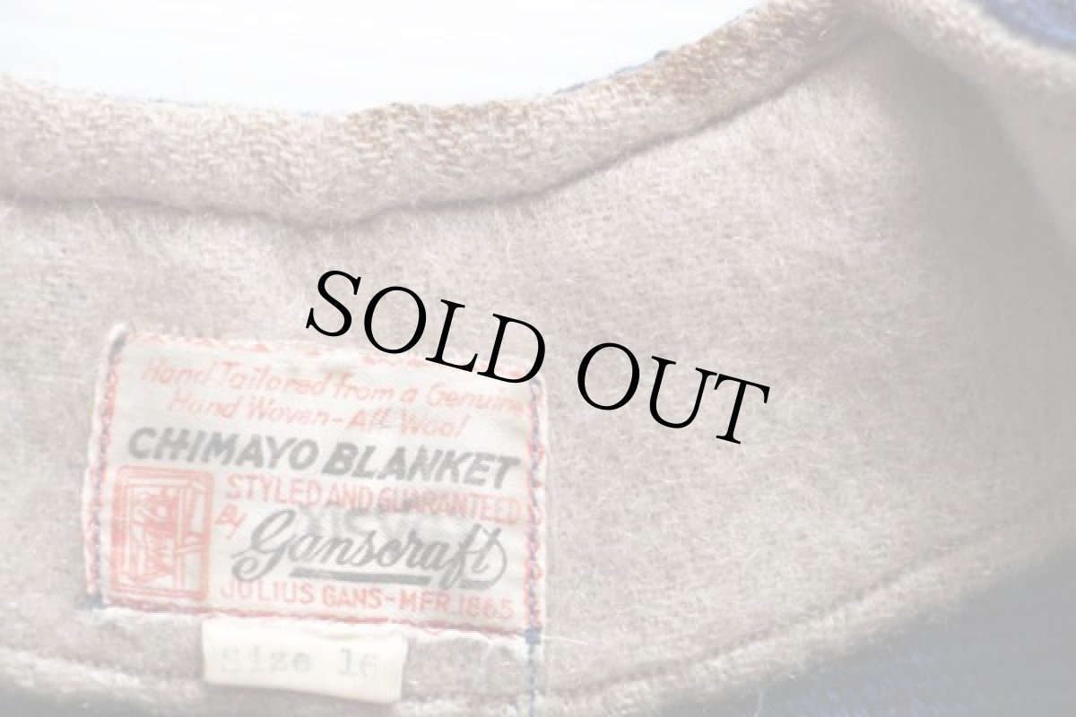 画像3: 40s Ganscraft ネイティブ柄 コンチョボタン ノーカラー チマヨ ラグ ジャケット 16 (3)