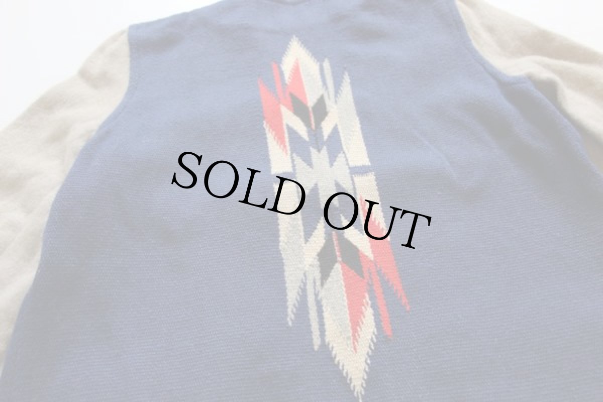 画像5: 40s Ganscraft ネイティブ柄 コンチョボタン ノーカラー チマヨ ラグ ジャケット 16 (5)