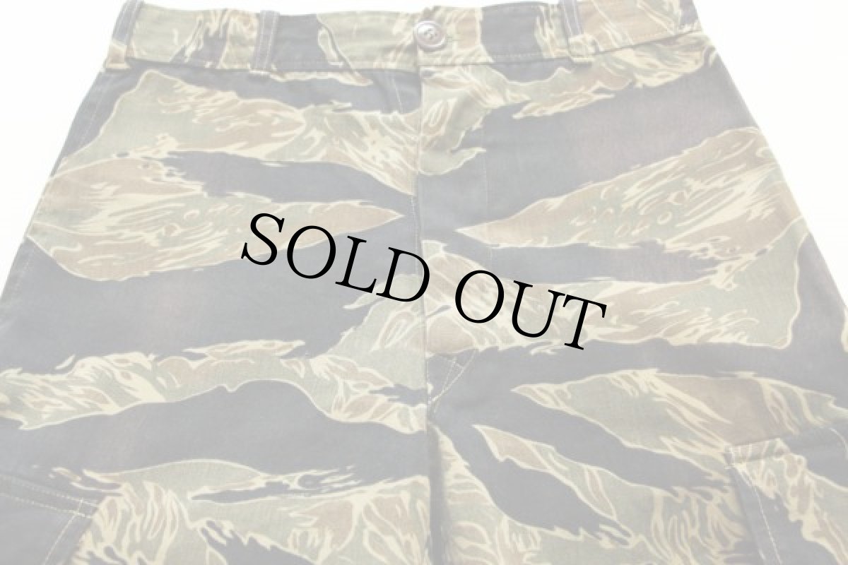 画像2: 60s ベトナム タイガーカモ コットン カーゴパンツ (2)