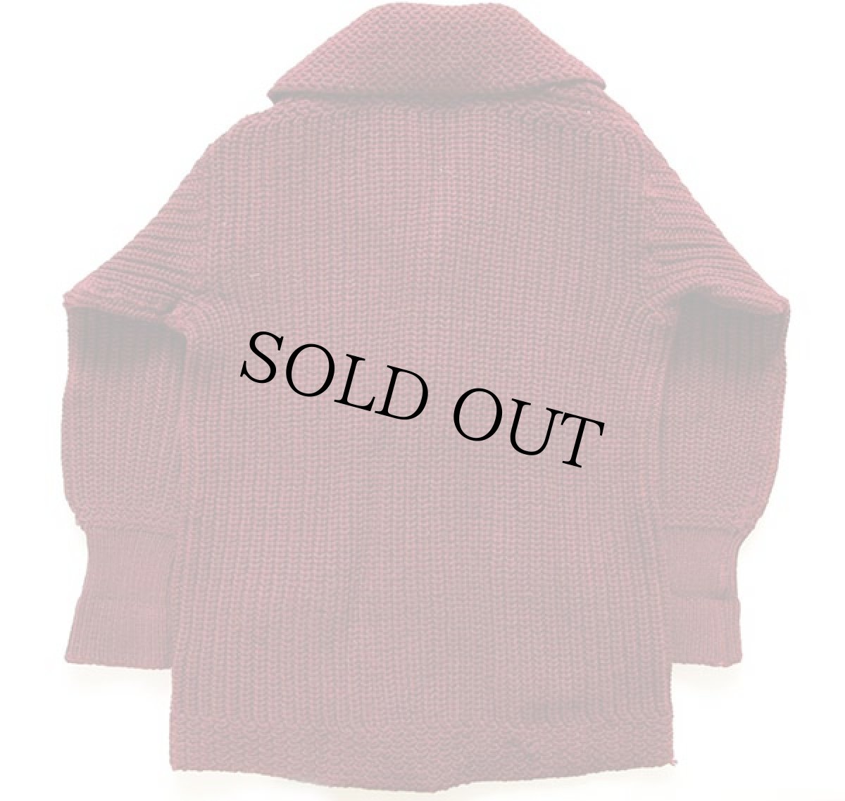 画像2: 30s CADET ショールカラー ローゲージ ウールニット カーディガン (2)