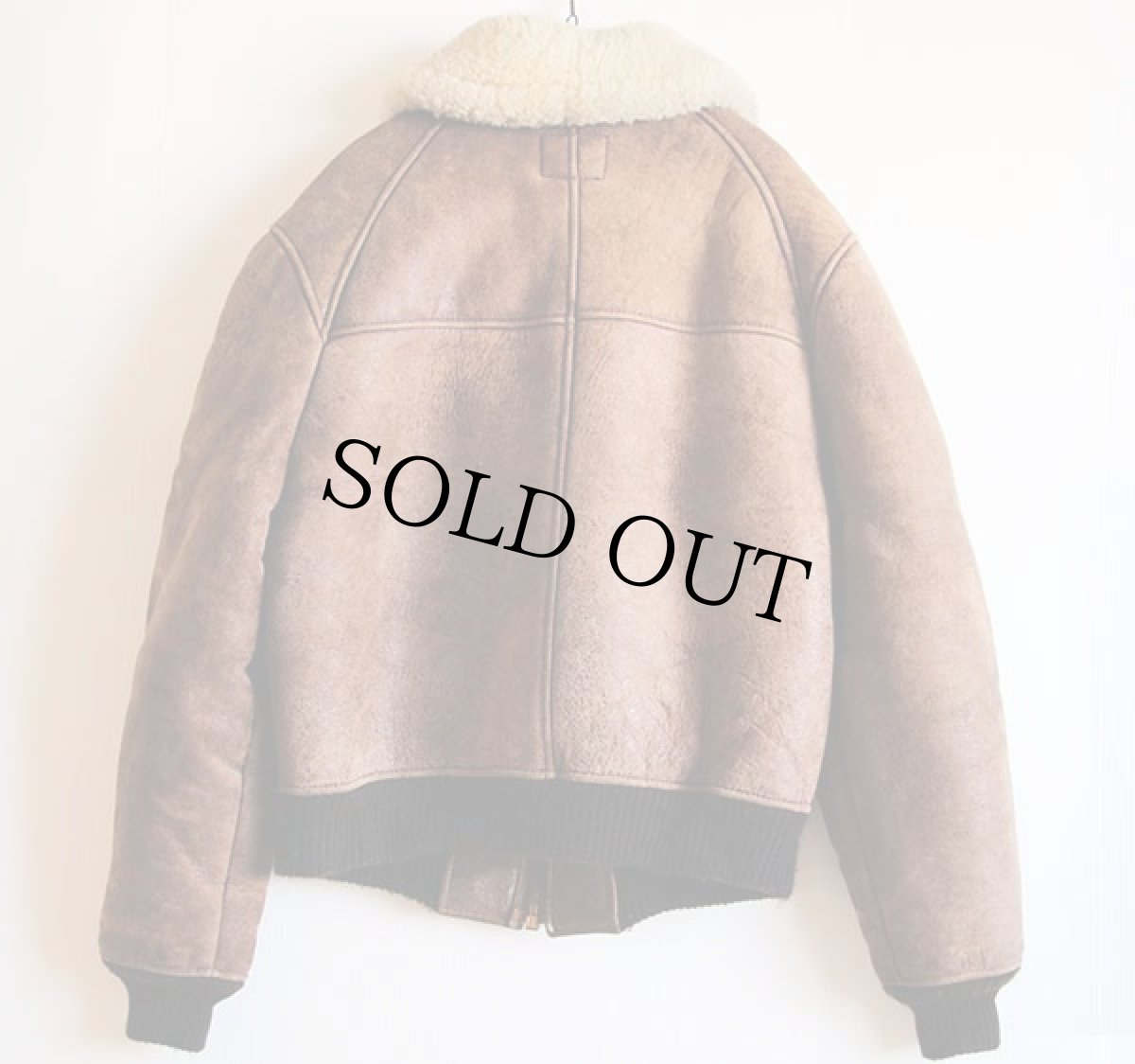 画像2: 80s USA製 AVIREXアヴィレックス B-6 ムートン フライトジャケット 茶 38 (2)