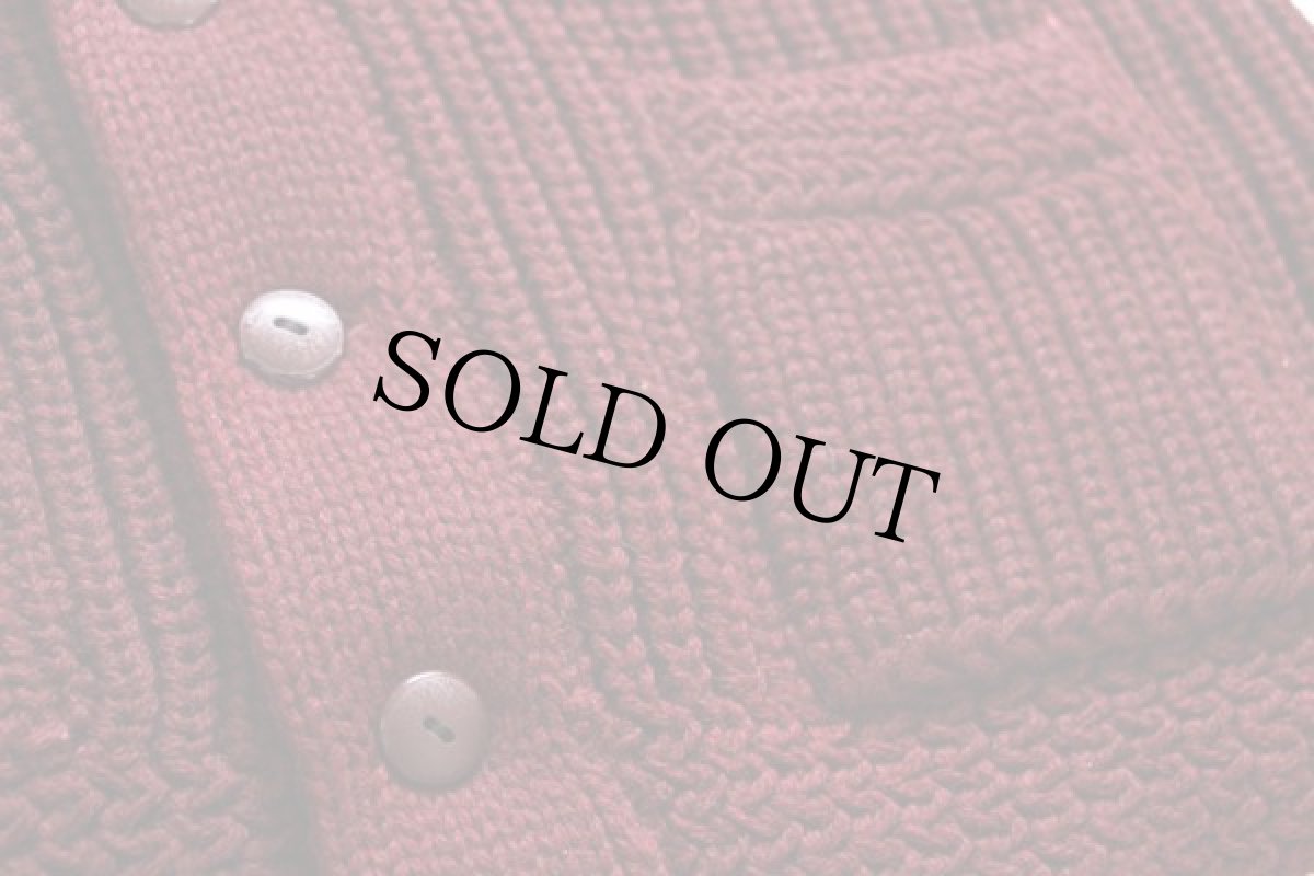 画像10: 30s CADET ショールカラー ローゲージ ウールニット カーディガン (10)