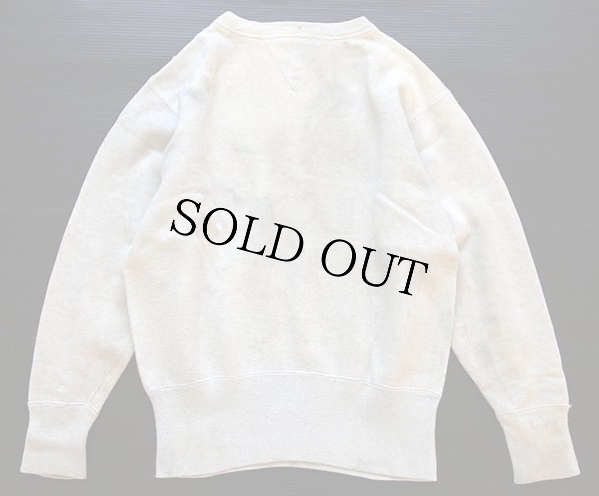 画像2: 40s UNKNOWN ステンシル はめ込み 両V コットン スウェット★囚人 (2)