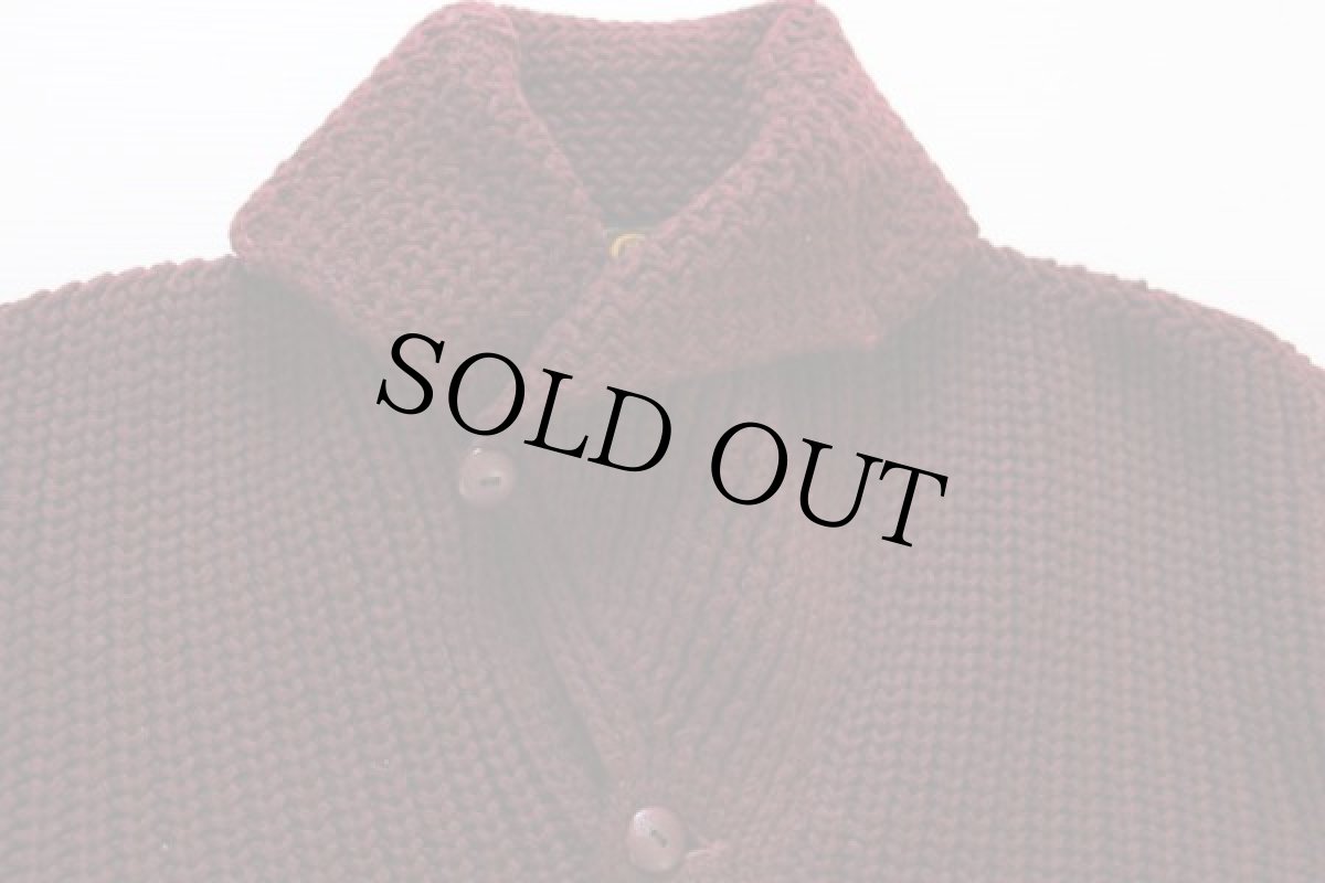 画像4: 30s CADET ショールカラー ローゲージ ウールニット カーディガン (4)