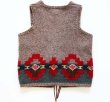 00s LAUREN ラルフローレン ネイティブ柄 ウール ハンドニット ベスト