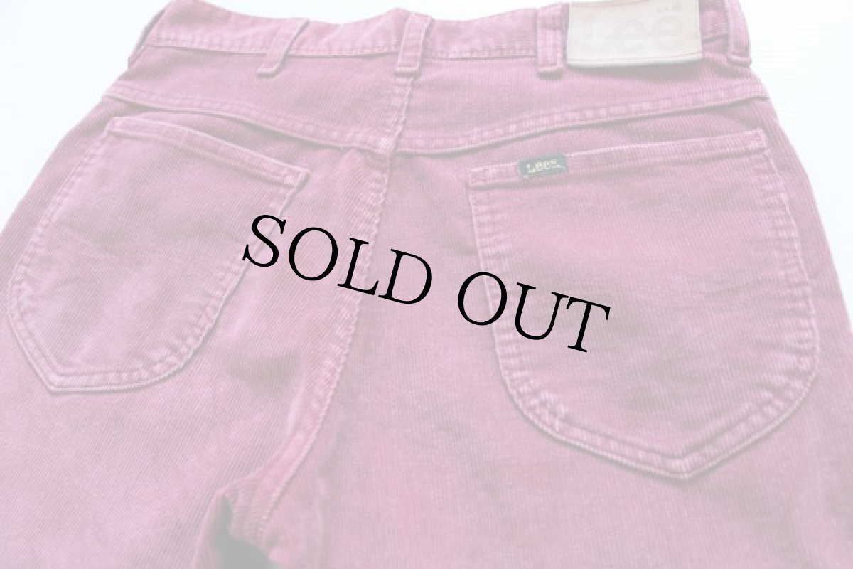 画像3: 90s USA製 Leeリー 200 コーデュロイパンツ ワインレッド w31 L30 (3)