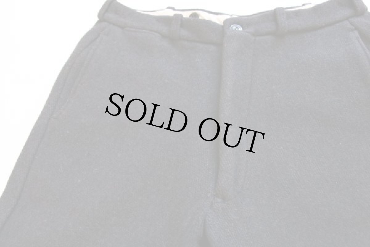 画像2: 60s UNKNOWN メルトン ウールパンツ w34 (2)