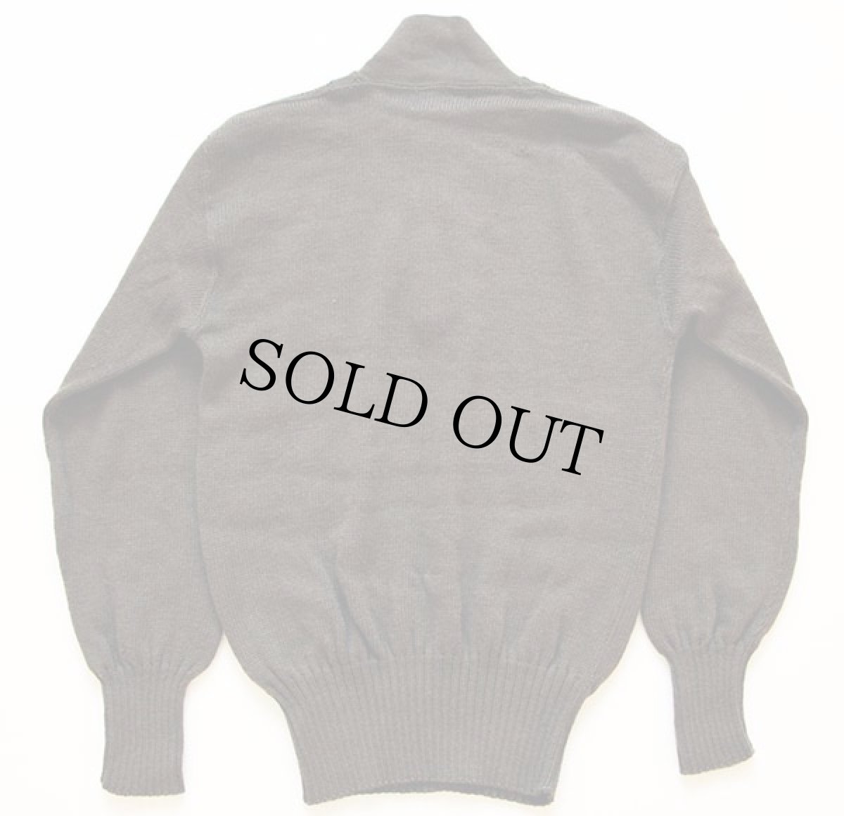 画像2: 70s 米軍 U.S.ARMY 5ボタン ハイネック ウールニット セーター M (2)