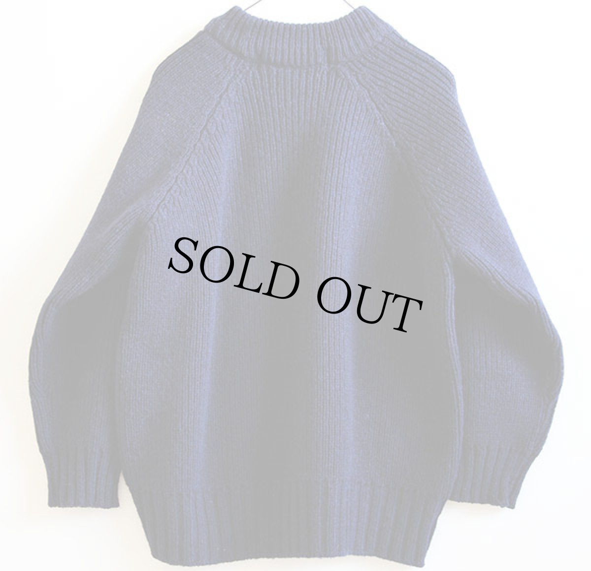 画像2: 70s 英国製 Peter Stormピーターストーム ローゲージ ウールニット セーター 紺 (2)