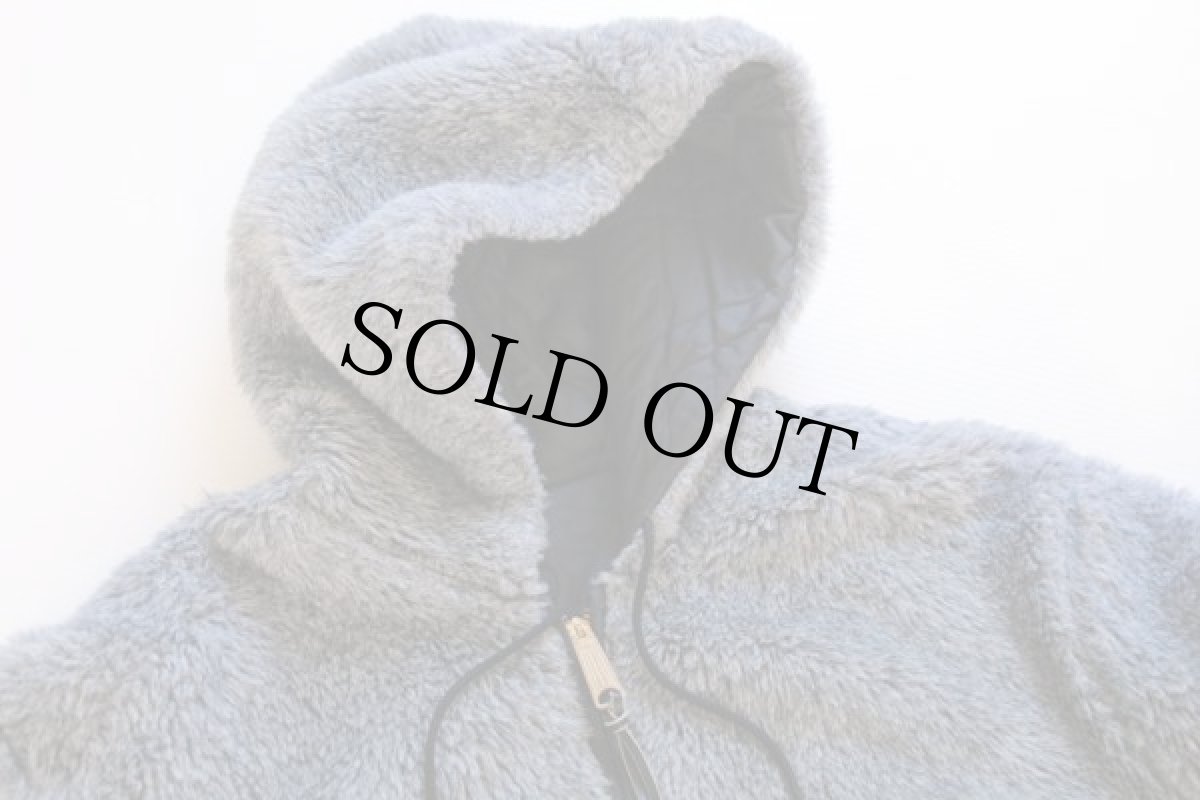 画像4: 70s リバーシブル フェイクファー パーカー グレー★ジャケット (4)