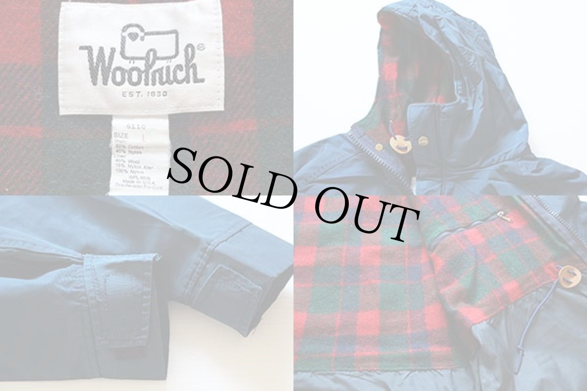 画像3: 70s USA製 Woolrichウールリッチ ウールライナー マウンテンパーカー 紺 L (3)
