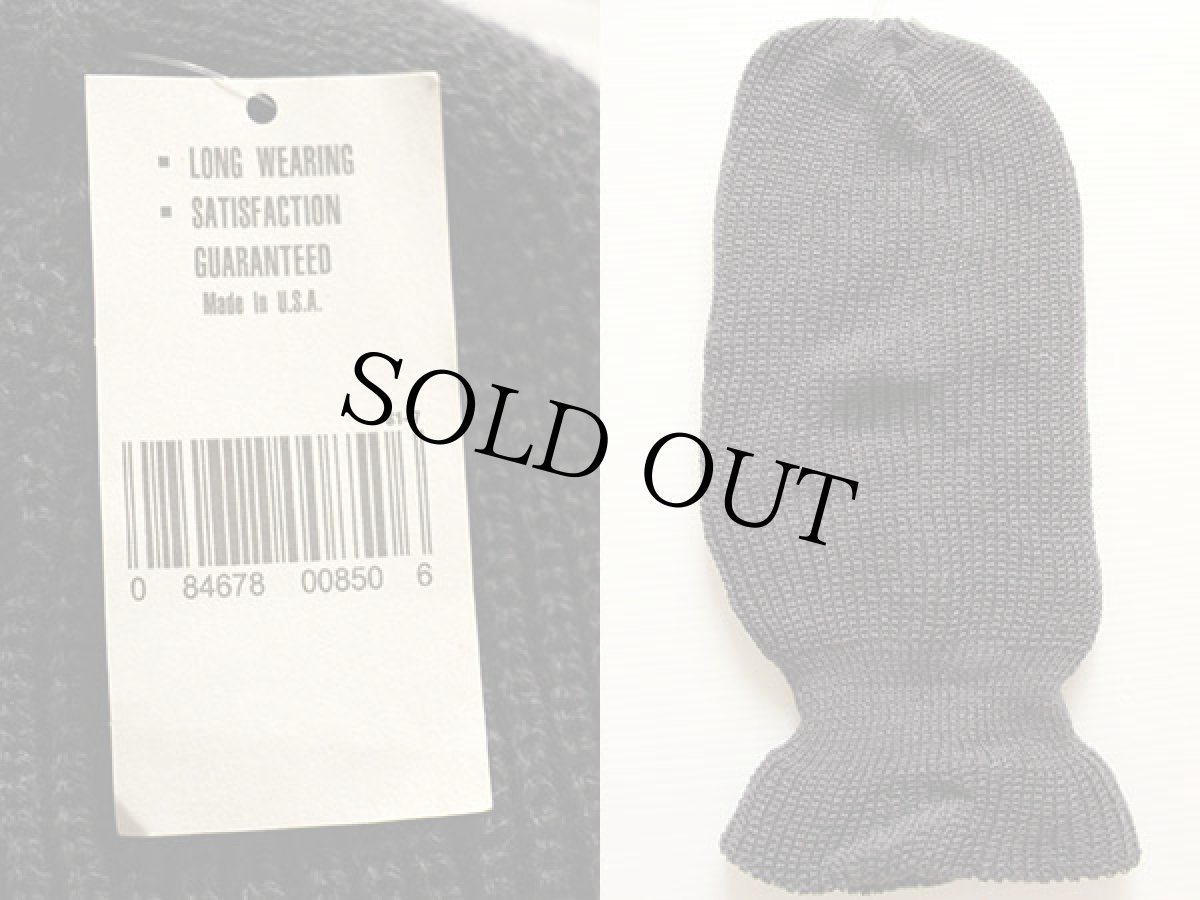 画像2: デッドストック USA製 目出し帽 ニットキャップ グレー★バラクラバ (2)