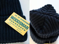 画像3: デッドストック USA製 WOODSMAN ニットキャップ 紺 (3)