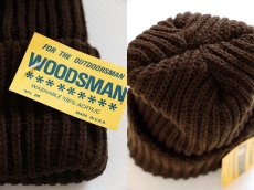 画像3: デッドストック USA製 WOODSMAN ニットキャップ 茶 (3)