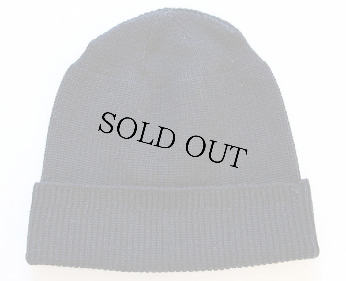 画像2: ビンテージ 米軍 U.S.NAVY ウール ワッチキャップ 黒★ニットキャップ (2)