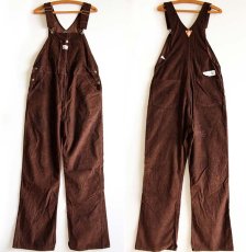 画像2: デッドストック★70s USA製 OSHKOSH B'GOSH コーデュロイ オーバーオール 焦げ茶 36 (2)