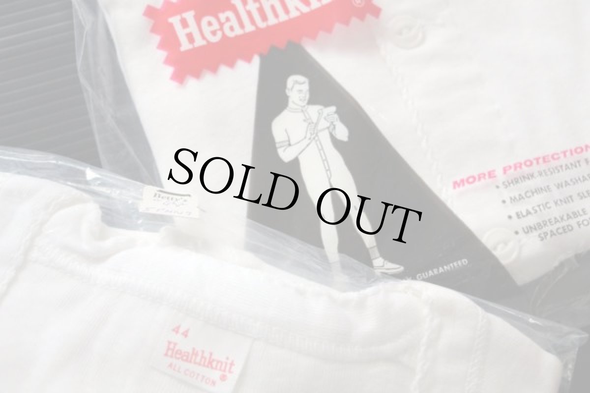 画像3: デッドストック★60s Healthknit コットン 半袖 アンダー オールインワン ユニオンスーツ 44 (3)