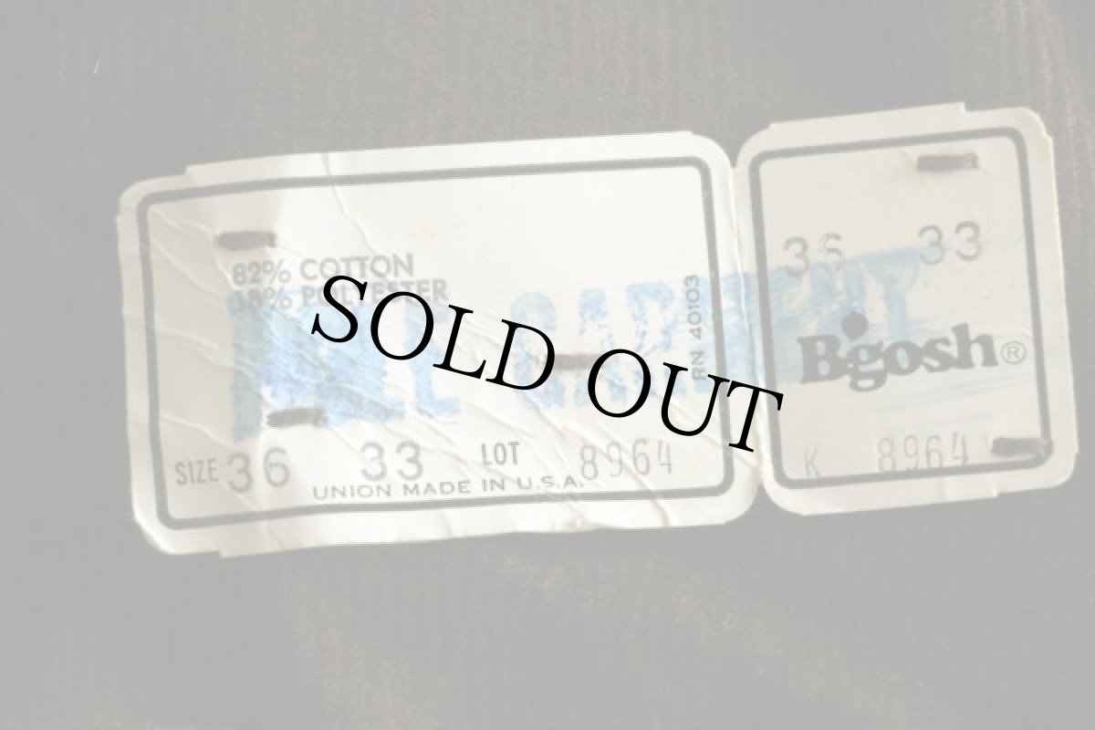 画像3: デッドストック★70s USA製 OSHKOSH B'GOSH コーデュロイ オーバーオール 焦げ茶 36 (3)