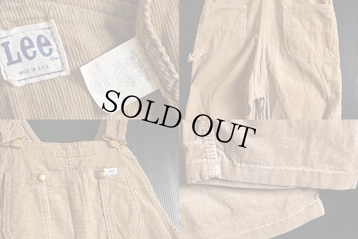 画像3: 70s USA製 Leeリー コーデュロイ オーバーオール ベージュ 30 (3)