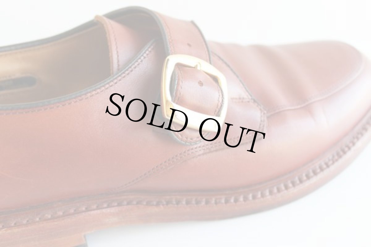 画像8: USA製 Allen Edmondsアレンエドモンズ モンクストラップ レザーシューズ 茶 9D★革靴 (8)