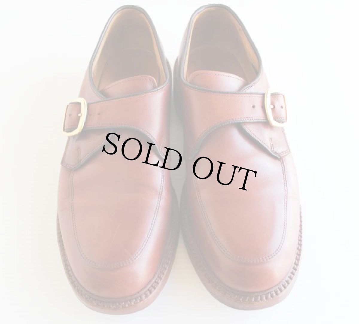 画像2: USA製 Allen Edmondsアレンエドモンズ モンクストラップ レザーシューズ 茶 9D★革靴 (2)