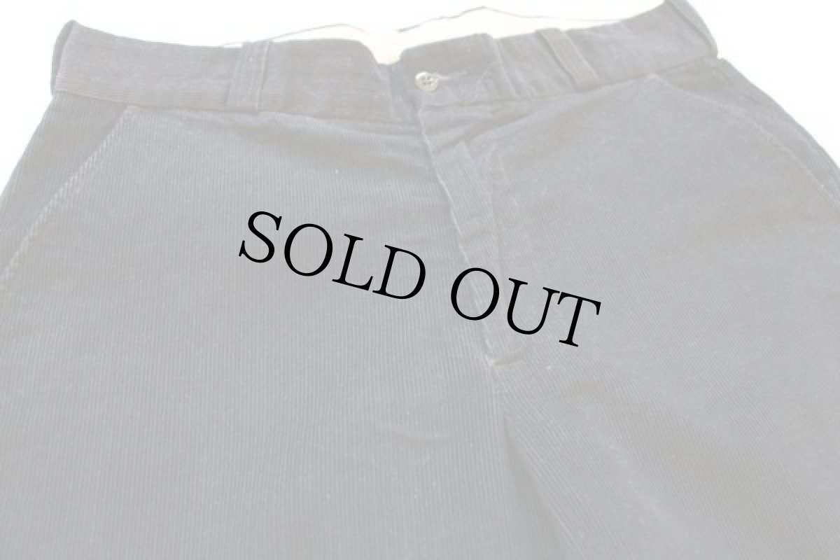 画像2: 70s USA製 SEARS コーデュロイ ワークパンツ 黒 w34 (2)