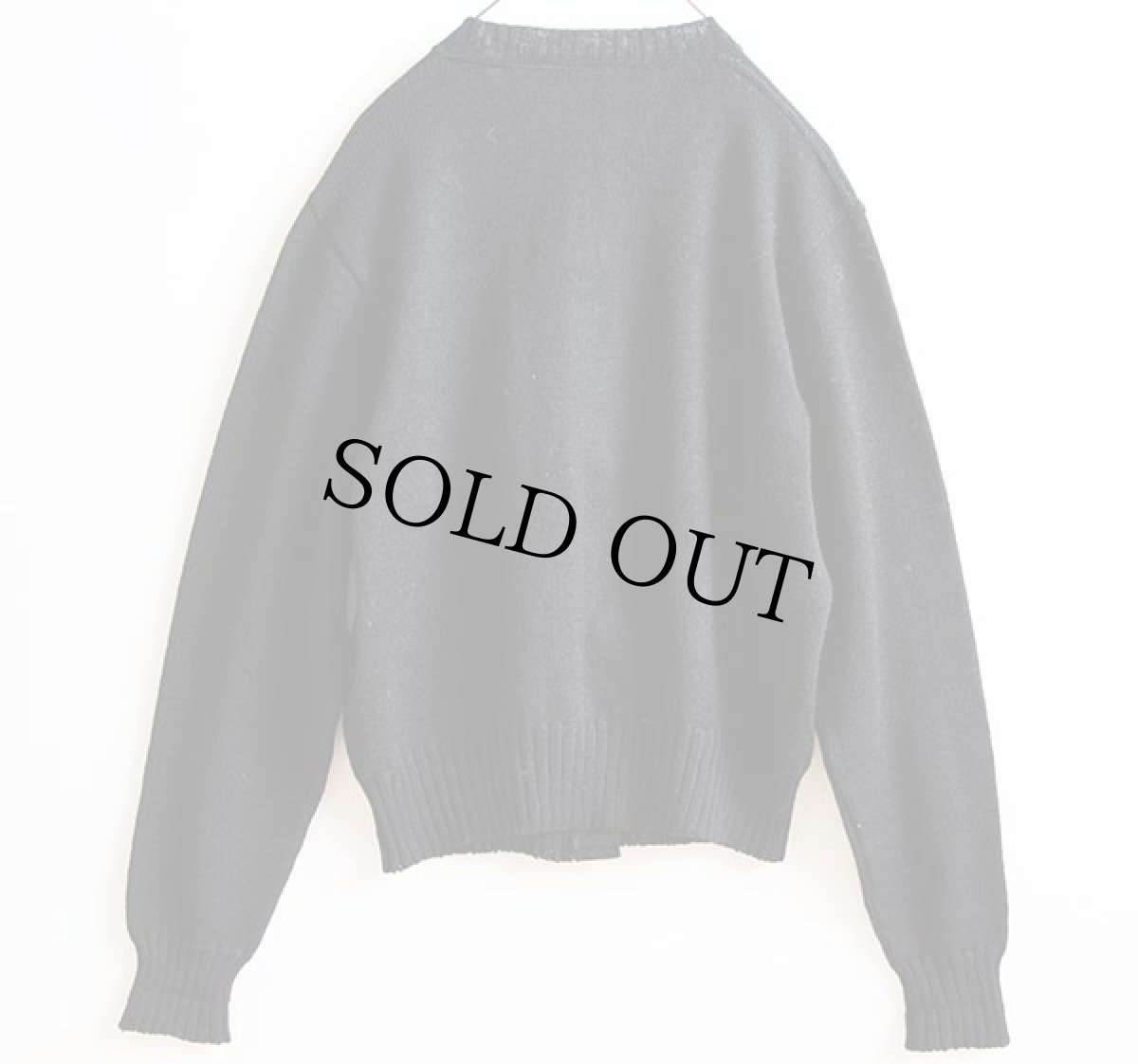 画像2: 50s NELSON KNITTING ウールニット カーディガン 黒 38 (2)