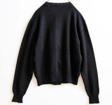 画像2: 50s NELSON KNITTING ウールニット カーディガン 黒 38 (2)