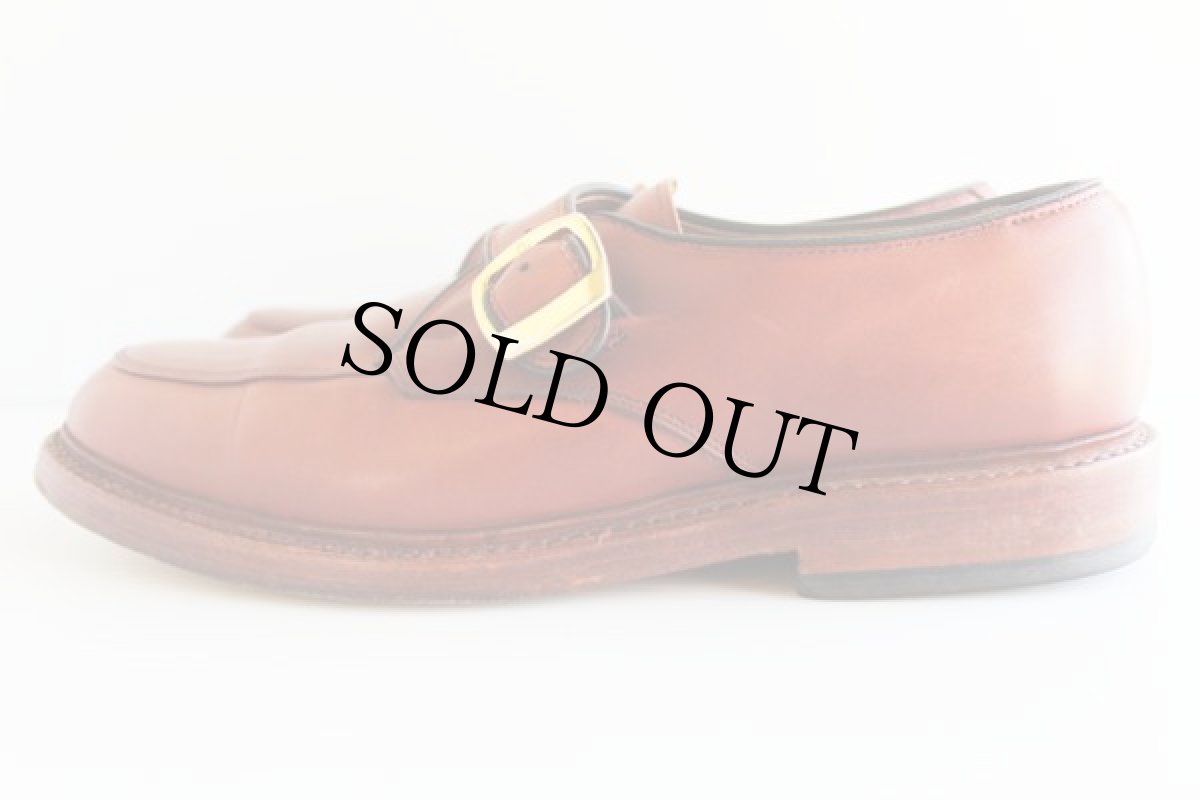 画像4: USA製 Allen Edmondsアレンエドモンズ モンクストラップ レザーシューズ 茶 9D★革靴 (4)