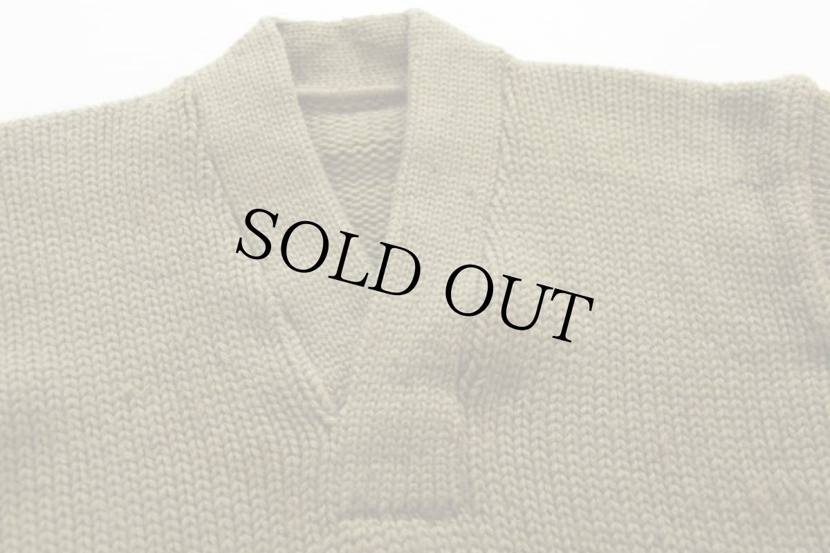 画像3: 40s 米軍 USAAF A-1 Vネック ウールニット セーター オリーブドラブ (3)