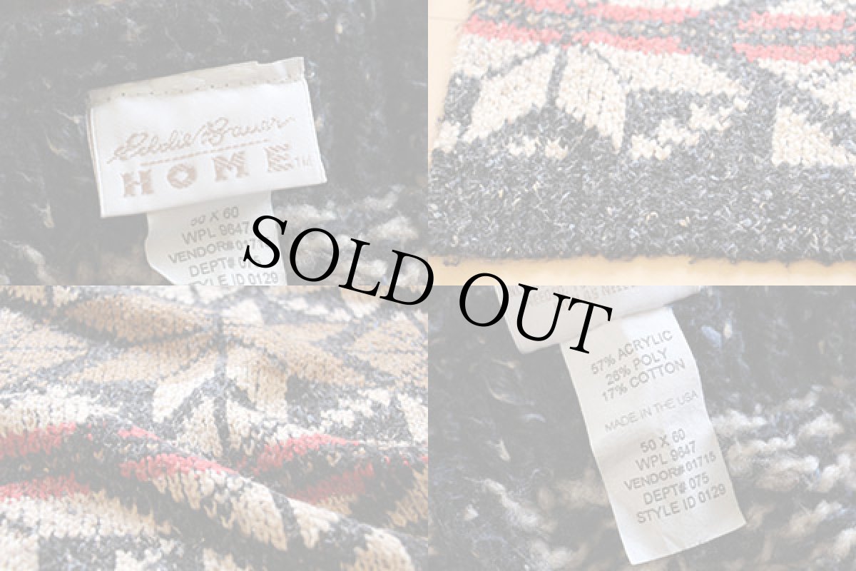 画像3: USA製 EddieBauerエディーバウアー HOME ノルディック柄 ブランケット (3)