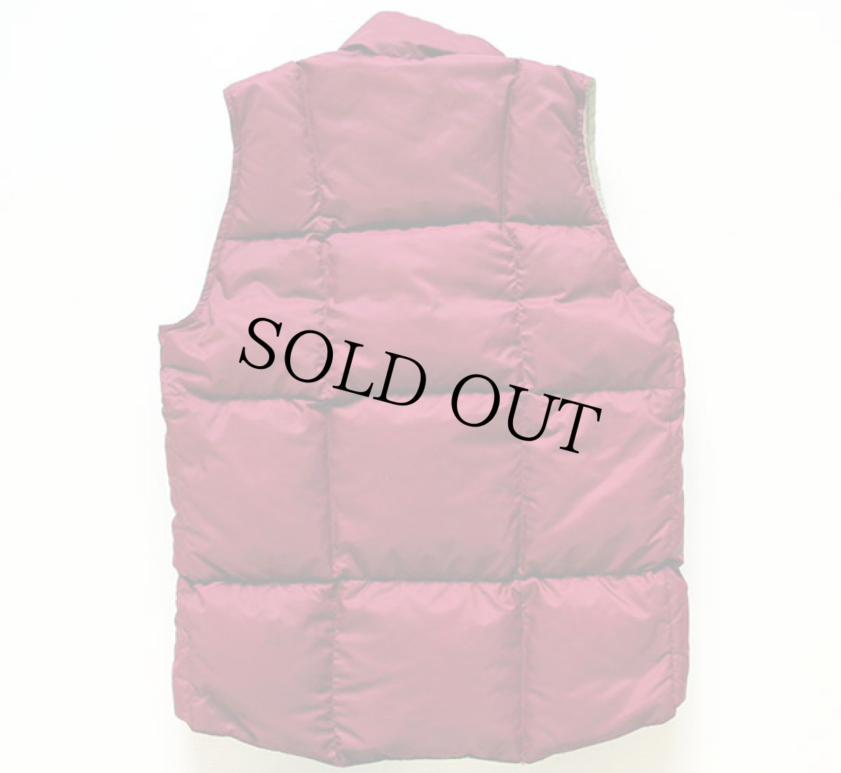 画像2: 70s SIERRA DESIGNSシエラデザイン ナイロン ダウンベスト バーガンディ M (2)