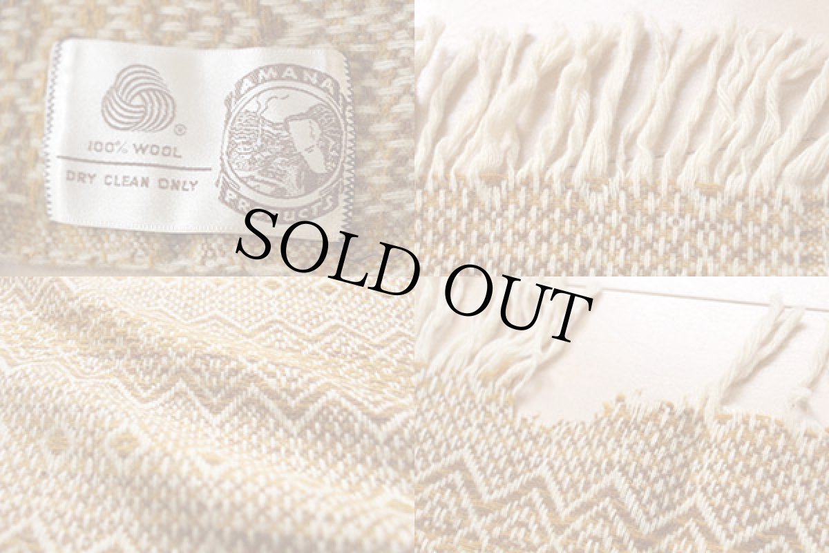 画像3: 80s AMANA PRODUCTS 織り柄 ウール ブランケット (3)